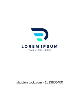RD  letter RD  initial logo vector icon