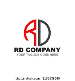 RD letter logo design vector template