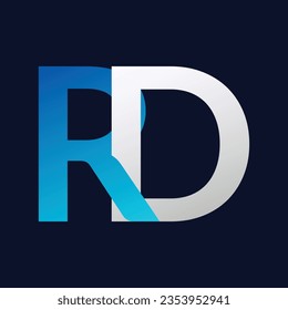 RD Letter logo design vector template.