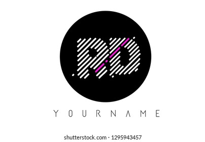 Rd Letter Logo Design White Lines Stock Vector (Royalty Free ...