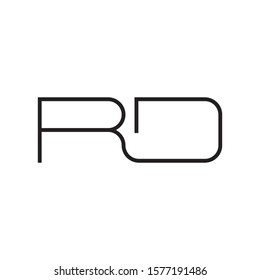 RD letter logo template vector icon design
