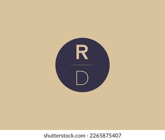 RD letter modern elegant logo design vector images