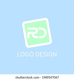 rd letter for simple logo design