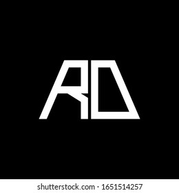 RD logo abstract monogram isolated on black background