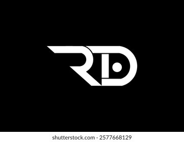 RD Logo Design Template Vector Graphic Branding Element.
