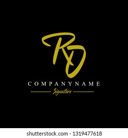 RD logo.  Letter logo design 