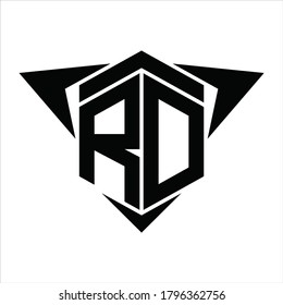 FE-Logo-Monogramm mit Flügelpfeilen um die Design-Vorlage auf weißem Hintergrund