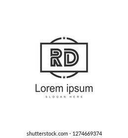 RD Logo template design. Initial letter logo template design