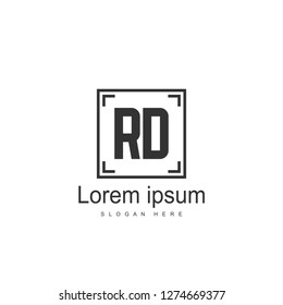 RD Logo template design. Initial letter logo template design