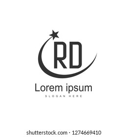 RD Logo template design. Initial letter logo template design