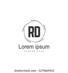 RD Logo template design. Initial letter logo template design