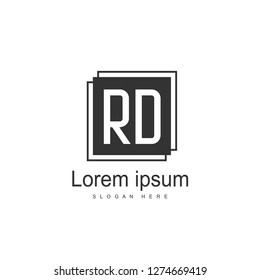 RD Logo template design. Initial letter logo template design