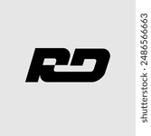 RD Monogram Technology Abstract Minimalist Logo