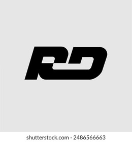 RD Monogram Technology Abstract Minimalist Logo