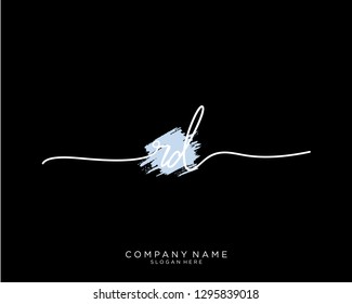 RD R D Initial handwriting logo template