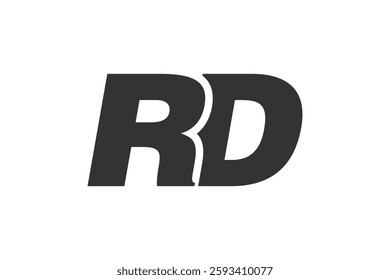 RD Techno Editable Font Logo For Corporate Branding. Bold, Futuristic Design With Unique Typographic Ideas. Minimal Custom Type And Dynamic Letter Variations For Promotion, Printing, And Book Titles