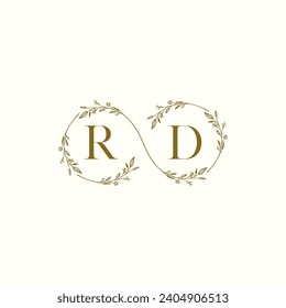 RD wedding infinity in elegant monogram with high quality professional design that will print well