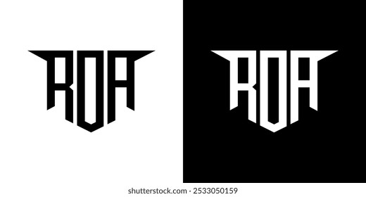 RDA letter logo design with white background in illustrator, vector logo modern alphabet font overlap style, calligraphy designs for logo, Poster, Invitation, etc.