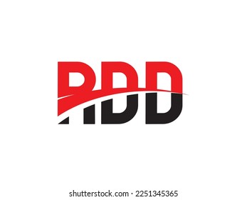 Ilustración del vector de diseño del logotipo inicial de la carta RDD