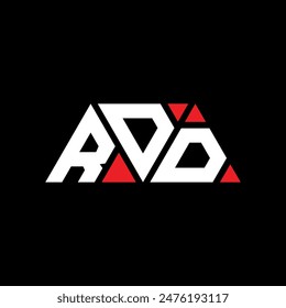 Diseño de logotipo de letra de triángulo rojo con forma de triángulo. Monograma de diseño de logotipo de triángulo rojo. Plantilla con logotipo de Vector triangular rojo con color rojo. Logo triangular rojo Diseño simple, elegante y lujoso.