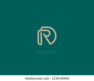 RD,DR letter initial monogram logo design template. logo with minimalist and simple style