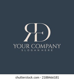 RDE monogram logo initial letter design template vector. Vector illustration EPS.8 EPS.10