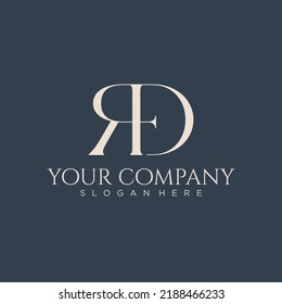 RDF monogram logo initial letter design template vector. Vector illustration EPS.8 EPS.10