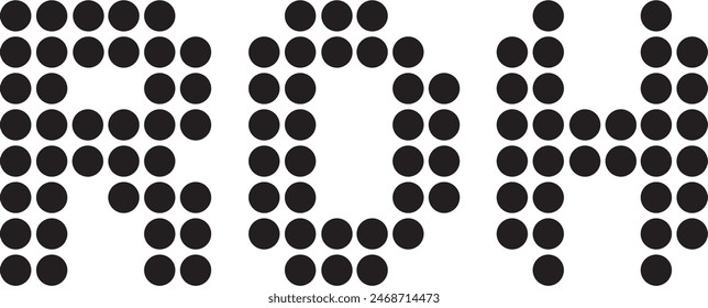 RDH Dot logo diseño, icono, símbolo, archivo de Vector