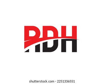 Letra RDH Ilustración del vector de diseño del logotipo inicial