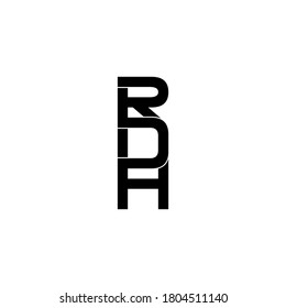 rdh letter original monogram logo design