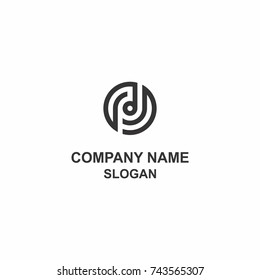 RDJ letter initial logo.
