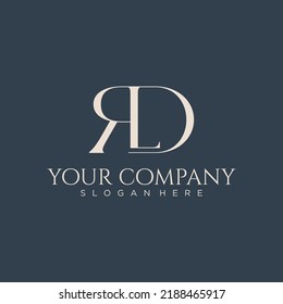 RDL monogram logo initial letter design template vector. Vector illustration EPS.8 EPS.10