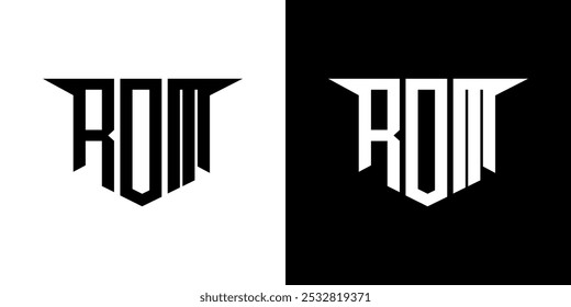 Diseño del logotipo de la letra de RDM con el fondo blanco en ilustrador, estilo moderno de la superposición de la fuente del alfabeto del logotipo del Vector, diseños de la caligrafía para el logotipo, cartel, invitación, etc.