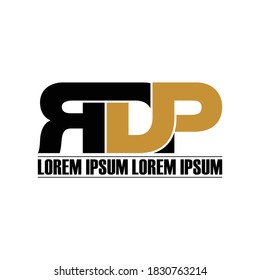 RDP letter monogram logo design vector