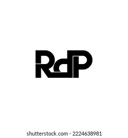 rdp typography letter monogram logo design