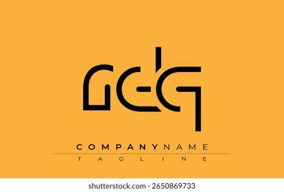 Diseño de carta abstracta RDQ. Diseño moderno del logotipo del negocio con tipografía Abstractas y estilo contemporáneo