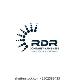 RDR logo. R D R design. White RDR letter. RDR, R D R letter logo design. 