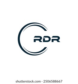 RDR logo. R D R design. White RDR letter. RDR, R D R letter logo design.