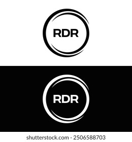 RDR logo. R D R design. White RDR letter. RDR, R D R letter logo design.