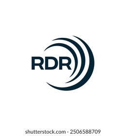 RDR logo. R D R design. White RDR letter. RDR, R D R letter logo design.