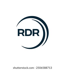 RDR logo. R D R design. White RDR letter. RDR, R D R letter logo design.