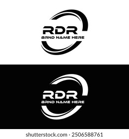 RDR logo. R D R design. White RDR letter. RDR, R D R letter logo design.