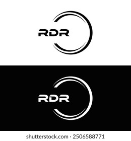 RDR logo. R D R design. White RDR letter. RDR, R D R letter logo design.