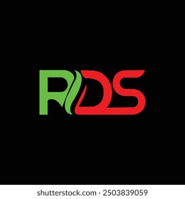 Ilustración vectorial de Plantilla de diseño de logotipo inicial de letra RDS