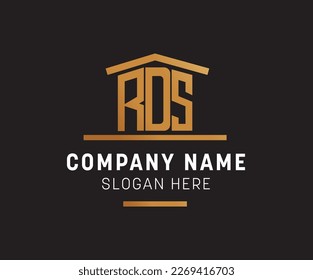 Logo-Design mit roten Buchstaben