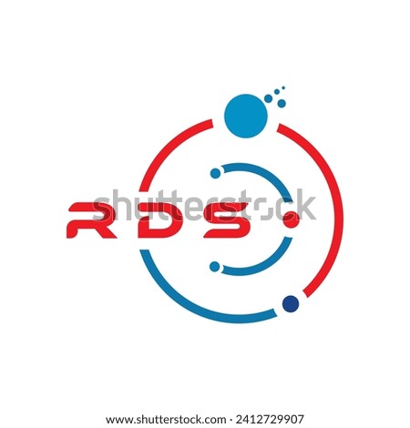 RDS letter technology logo design on white background. RDS creative initials letter IT logo concept. RDS letter design