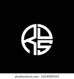 Logotipo de RDS Monograma de RDS Monograma de RDS Círculo minimalista plano Diseño de logotipo abstracto moderno único.