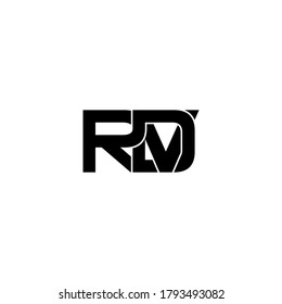 rdv letter original monogram logo design