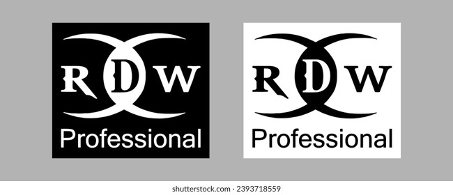 rdw professional audio black and white logo