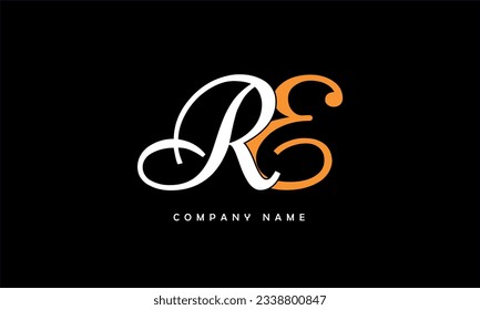 RE, ER Abstract Letters Logo Monogram